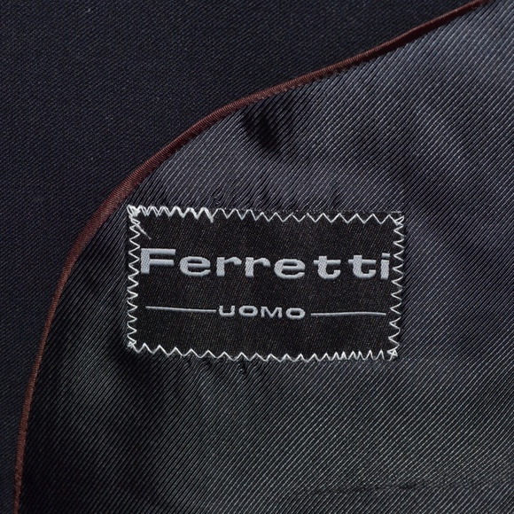 Ferretti 44R Sport Coat Blazer Suit Jacket Navy Si - Picture 7 of 8